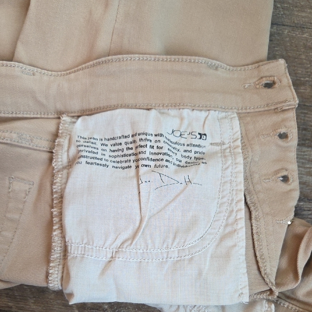 Joe's The Charlie Jeans Tan High Rise Slim Fit Womens Size 26" (XS Or 4-6) - Picture 12 of 12